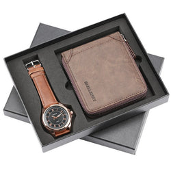 Watch Gift Set Quartz Mens Watch Leather Wallet Fashion Watch for Men Birthday Gift for Male Luxury Wristwatch Present reloj